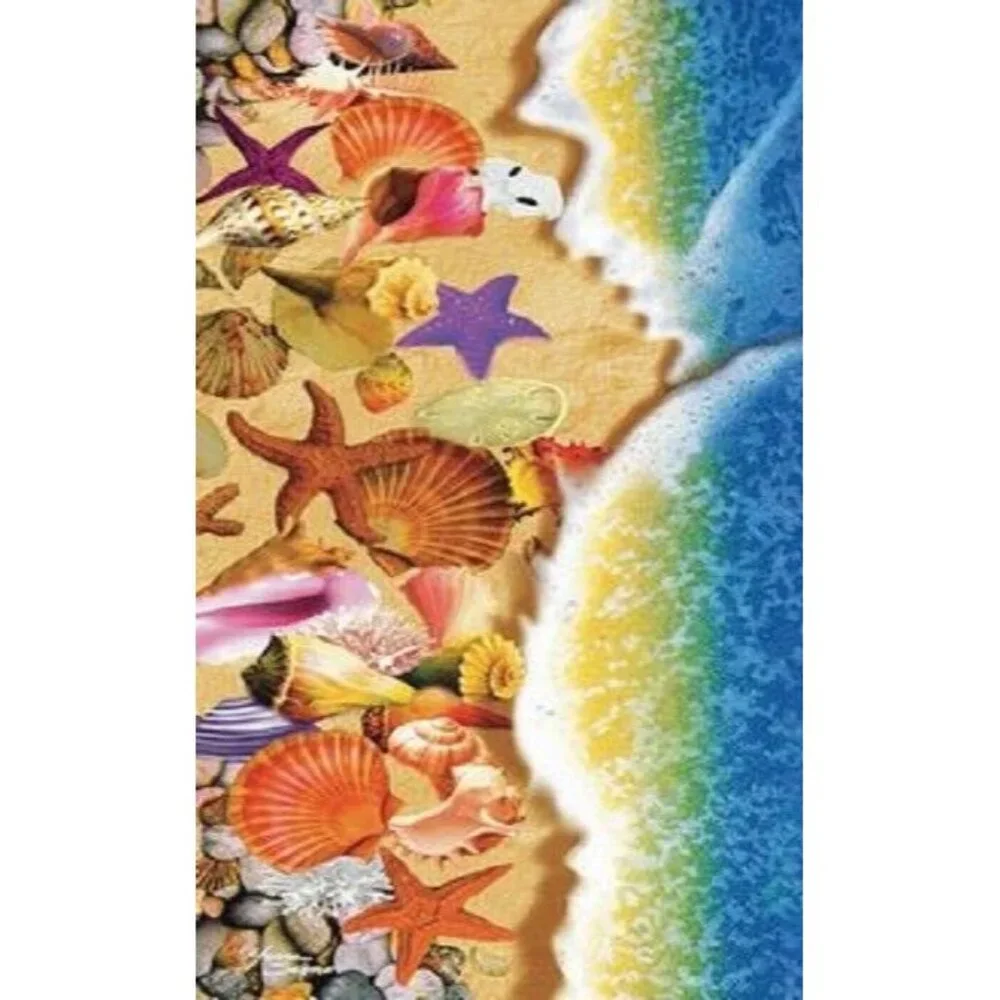 New Sea Shells Beach Shore Waves Bath Pool Gift Towel Starfish 30x60 Sand Dollar